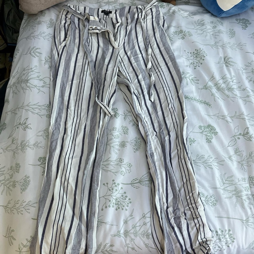 Loft linen tie pants